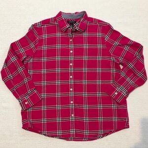 Ralph Lauren Women's Red Plaid Button Down Shirt